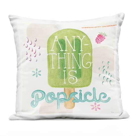 Stupell Industries 18" x 18" Uplifting Summer Phrase Outdoor Print Throw Pillow